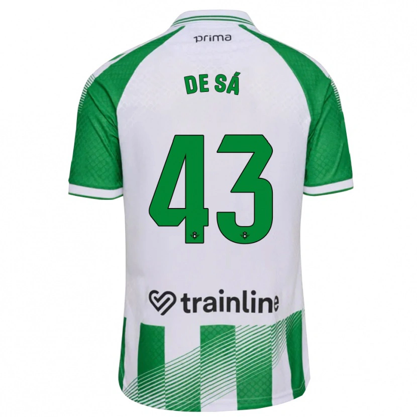 Danxen Mujer Camiseta Rubén De Sá #43 Verde Claro Negro Blanco 1ª Equipación 2026/27 La Camisa
