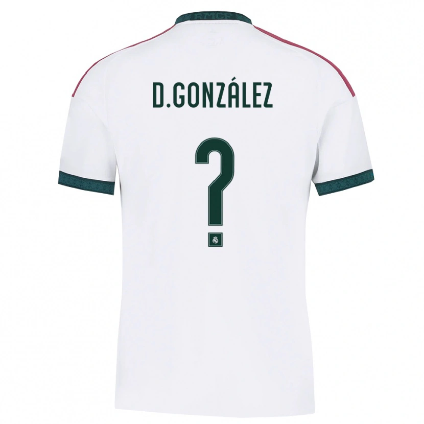 Danxen Mujer Camiseta Daniel González #0 Verde Oscuro Blanco Rojo 1ª Equipación 2026/27 La Camisa