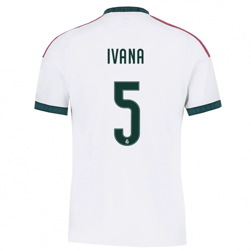 Danxen Mujer Camiseta Ivana Andres #5 Verde Oscuro Blanco Rojo 1ª Equipación 2026/27 La Camisa