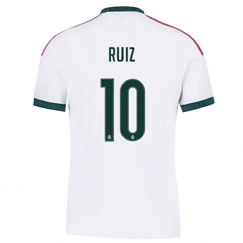 Danxen Mujer Camiseta Alberto Ruiz #10 Verde Oscuro Blanco Rojo 1ª Equipación 2026/27 La Camisa