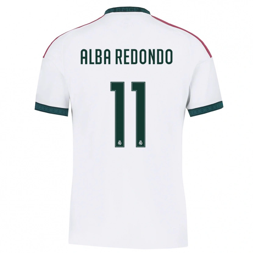 Danxen Mujer Camiseta Alba Redondo #11 Verde Oscuro Blanco Rojo 1ª Equipación 2026/27 La Camisa