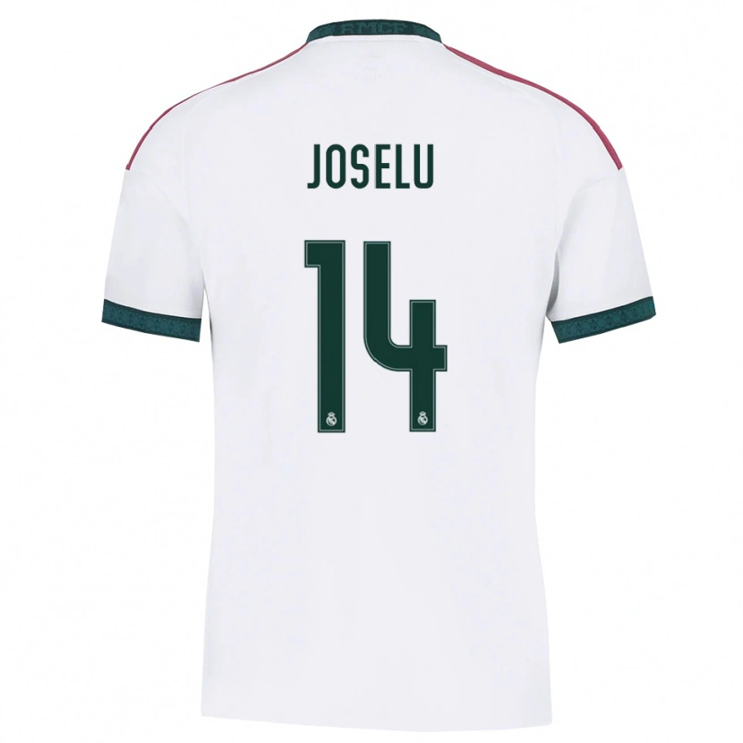 Danxen Mujer Camiseta Joselu #14 Verde Oscuro Blanco Rojo 1ª Equipación 2026/27 La Camisa