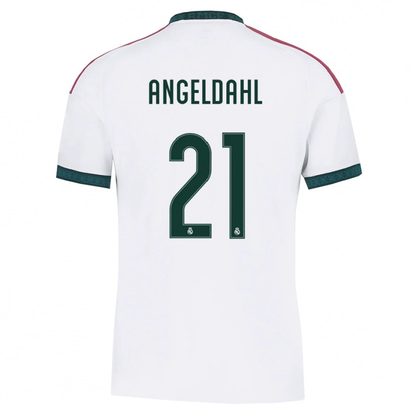 Danxen Mujer Camiseta Filippa Angeldahl #21 Verde Oscuro Blanco Rojo 1ª Equipación 2026/27 La Camisa