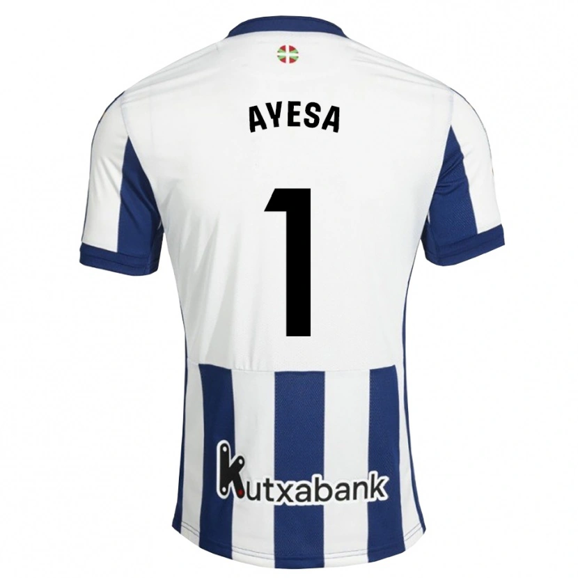 Danxen Mujer Camiseta Gaizka Ayesa #1 Azul Marino Blanco Dorado 1ª Equipación 2026/27 La Camisa
