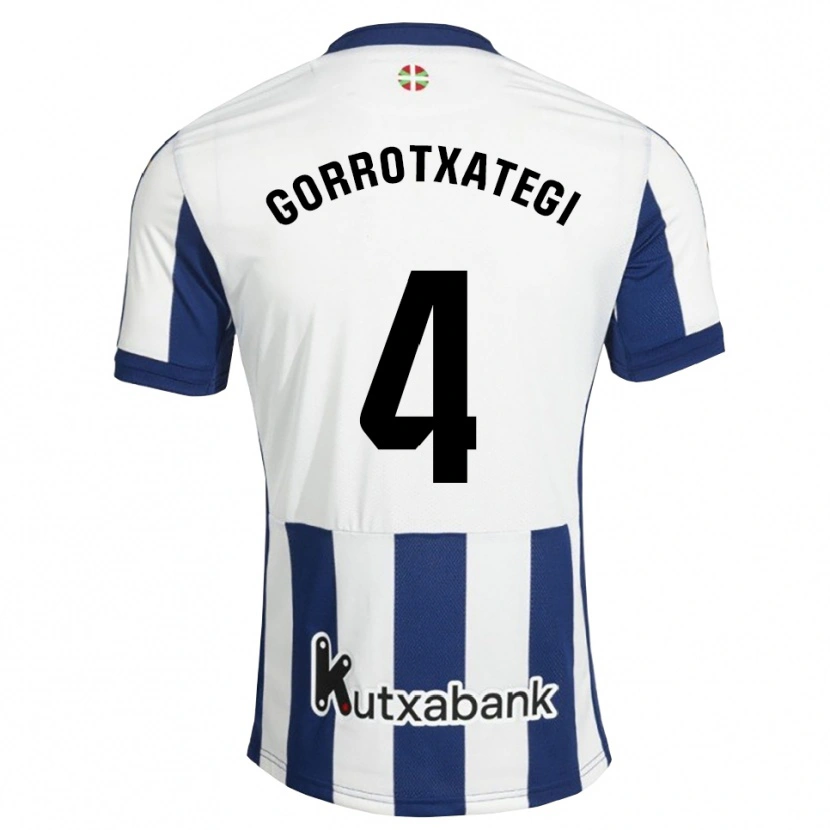 Danxen Mujer Camiseta Jon Gorrotxategi #4 Azul Marino Blanco Dorado 1ª Equipación 2026/27 La Camisa