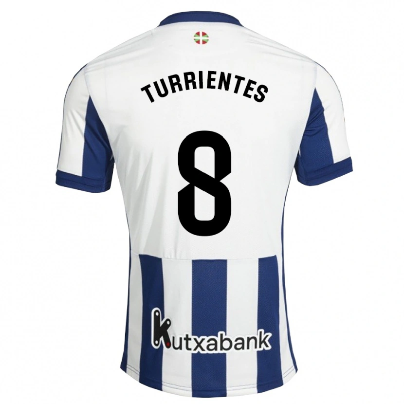 Danxen Mujer Camiseta Beñat Turrientes #8 Azul Marino Blanco Dorado 1ª Equipación 2026/27 La Camisa