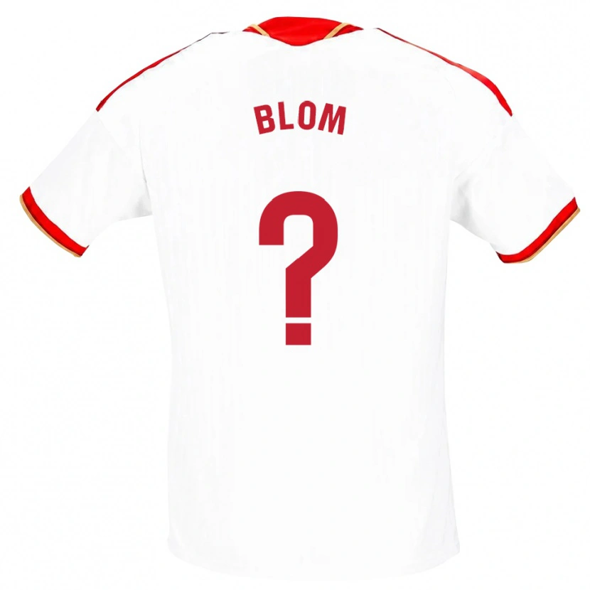 Danxen Mujer Camiseta Jassina Blom #0 Blanco Rojo 1ª Equipación 2026/27 La Camisa