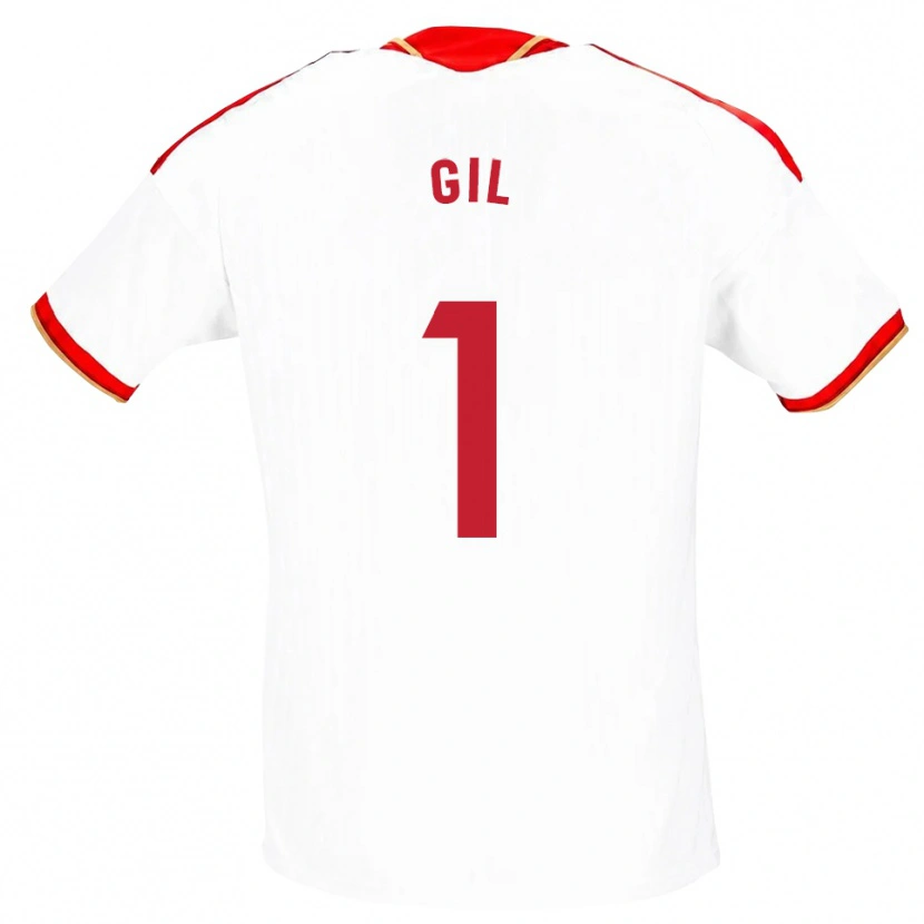 Danxen Mujer Camiseta David Gil #1 Blanco Rojo 1ª Equipación 2026/27 La Camisa