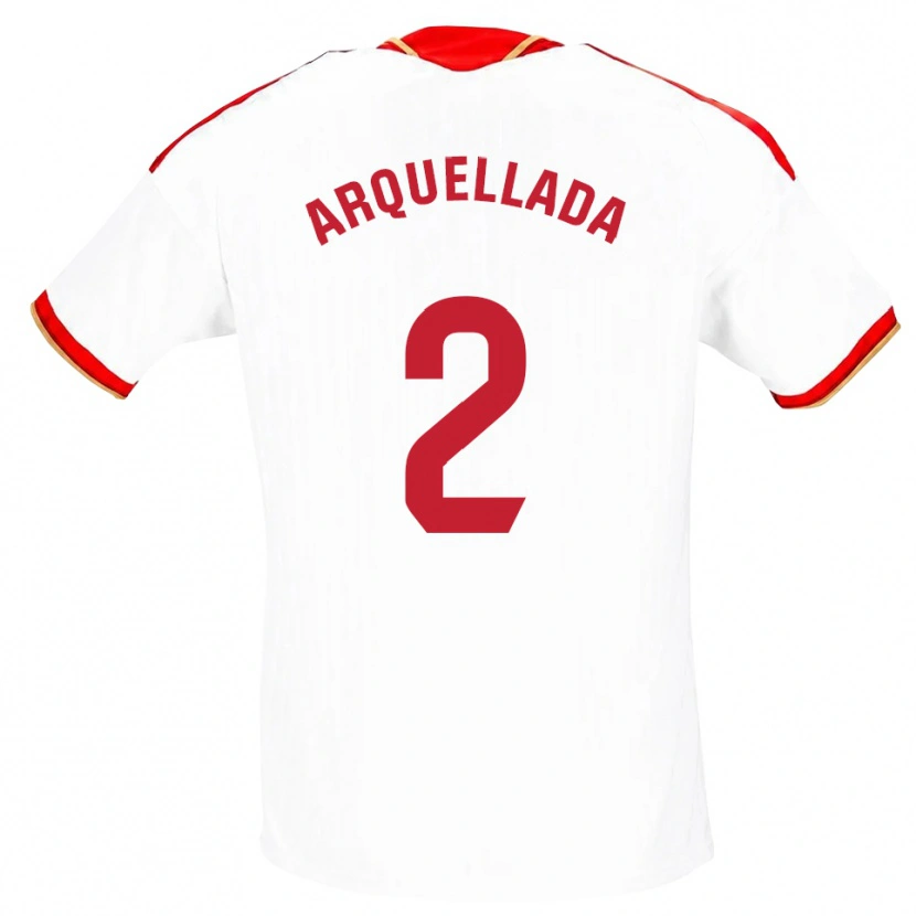 Danxen Mujer Camiseta Álvaro Arquellada #2 Blanco Rojo 1ª Equipación 2026/27 La Camisa