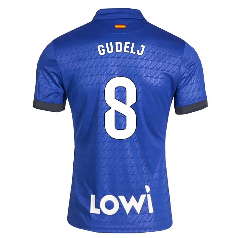 Danxen Mujer Camiseta Nemanja Gudelj #8 Azul Blanco Negro 1ª Equipación 2026/27 La Camisa