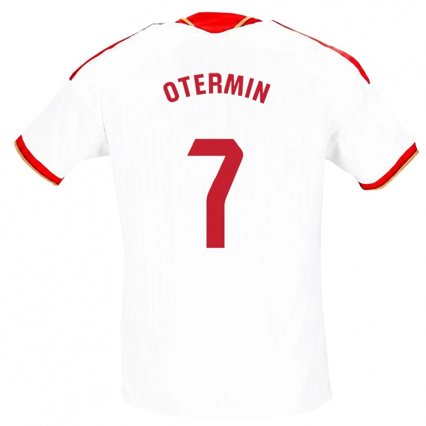Danxen Mujer Camiseta Rosa María Otermín Abella #7 Blanco Rojo 1ª Equipación 2026/27 La Camisa