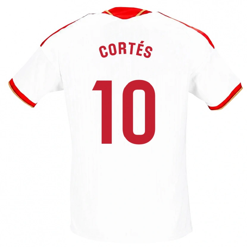 Danxen Mujer Camiseta Millaray Cortés #10 Blanco Rojo 1ª Equipación 2026/27 La Camisa