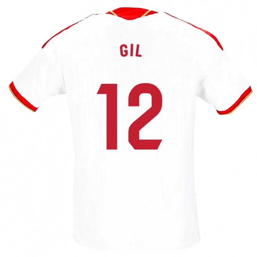 Danxen Mujer Camiseta Dani Gil #12 Blanco Rojo 1ª Equipación 2026/27 La Camisa
