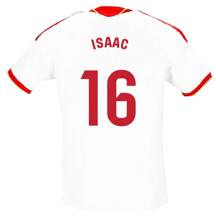 Danxen Mujer Camiseta Isaac Romero #16 Blanco Rojo 1ª Equipación 2026/27 La Camisa