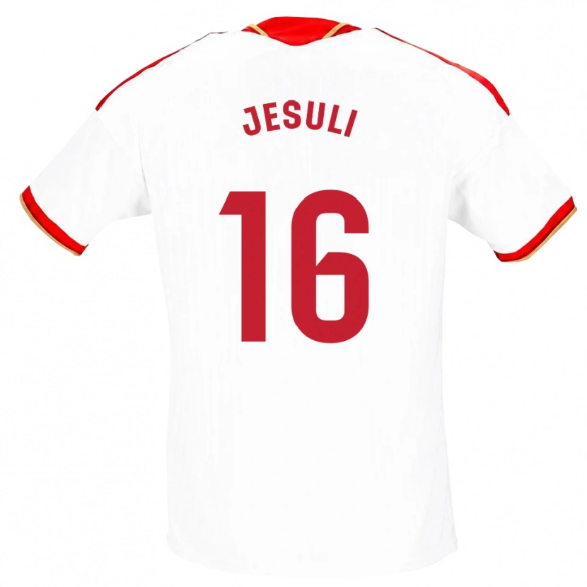 Danxen Mujer Camiseta Jesuli #16 Blanco Rojo 1ª Equipación 2026/27 La Camisa