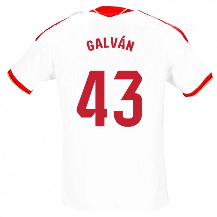 Danxen Mujer Camiseta Arnaudis Galván #43 Blanco Rojo 1ª Equipación 2026/27 La Camisa