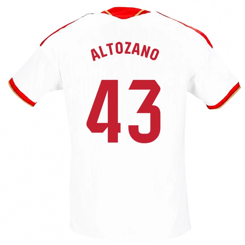 Danxen Mujer Camiseta Edu Altozano #43 Blanco Rojo 1ª Equipación 2026/27 La Camisa