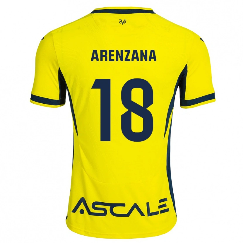 Danxen Mujer Camiseta Pablo Arenzana #18 Amarillo Negro Rojo 1ª Equipación 2026/27 La Camisa