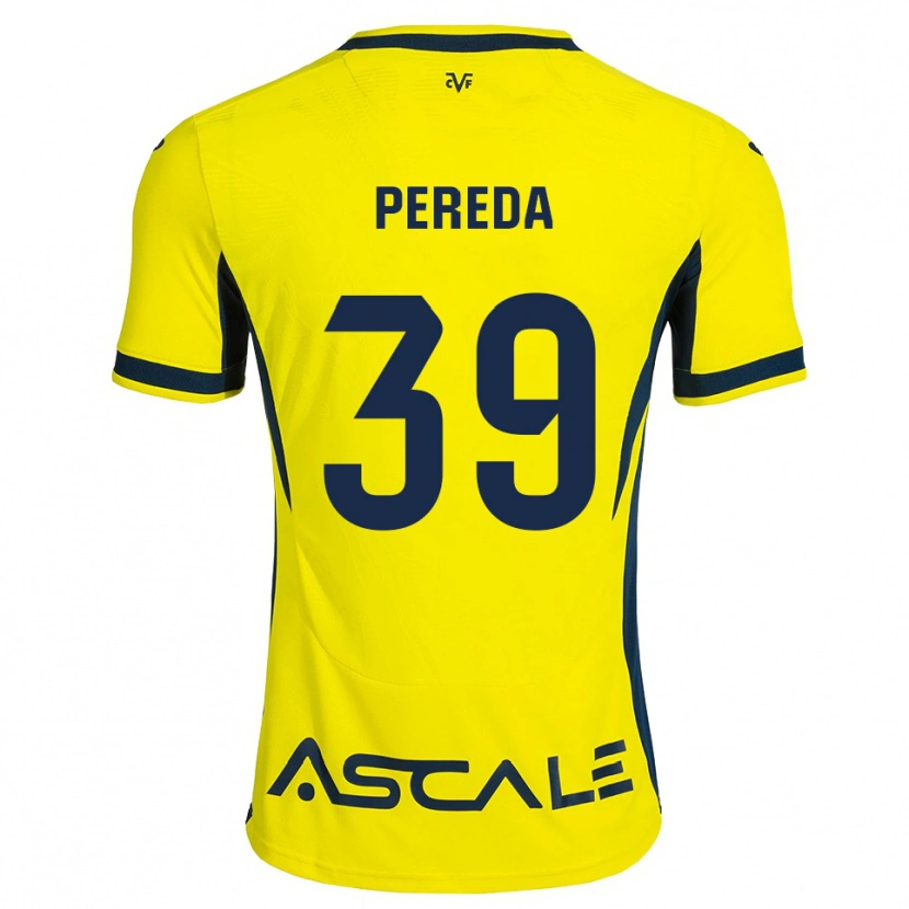 Danxen Mujer Camiseta Pablo Pereda #39 Amarillo Negro Rojo 1ª Equipación 2026/27 La Camisa
