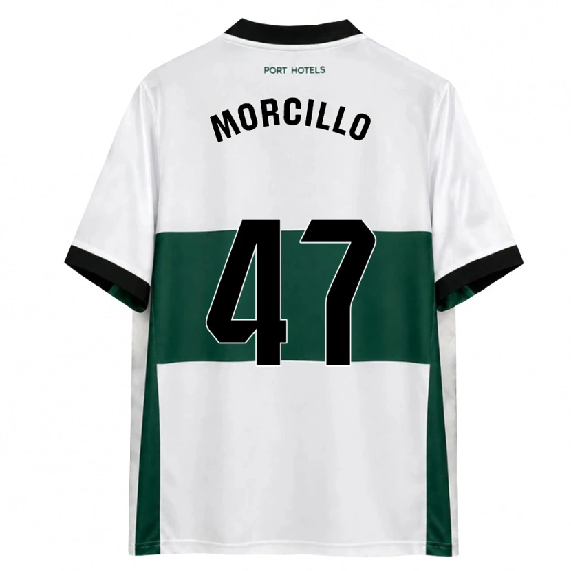 Danxen Mujer Camiseta Javi Morcillo #47 Verde Blanco Rojo 1ª Equipación 2026/27 La Camisa