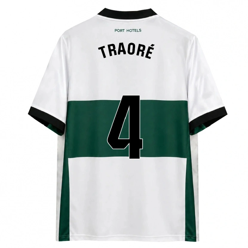 Danxen Mujer Camiseta Bakary Traoré #4 Verde Blanco Rojo 1ª Equipación 2026/27 La Camisa