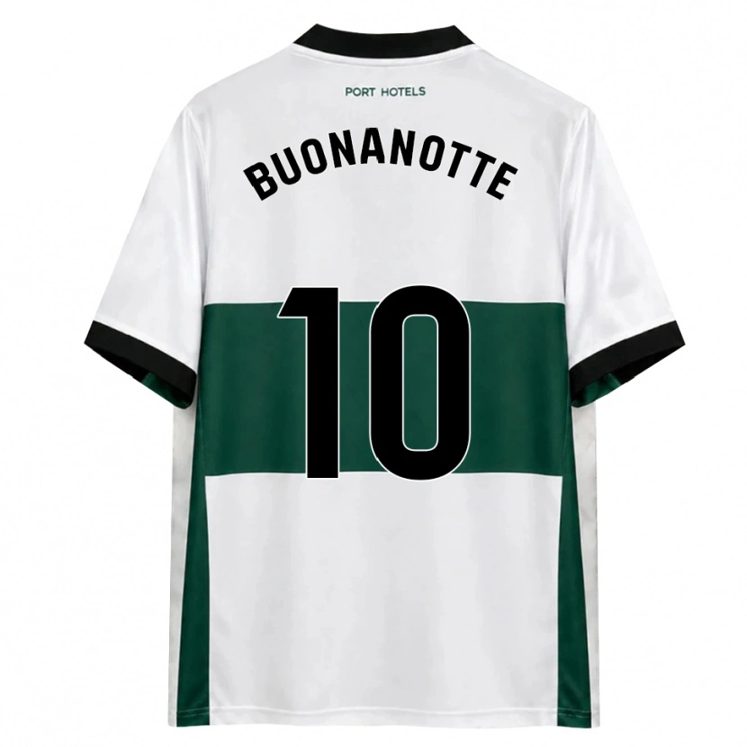 Danxen Mujer Camiseta Facundo Buonanotte #10 Verde Blanco Rojo 1ª Equipación 2026/27 La Camisa
