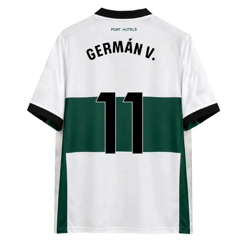 Danxen Mujer Camiseta Germán Valera #11 Verde Blanco Rojo 1ª Equipación 2026/27 La Camisa