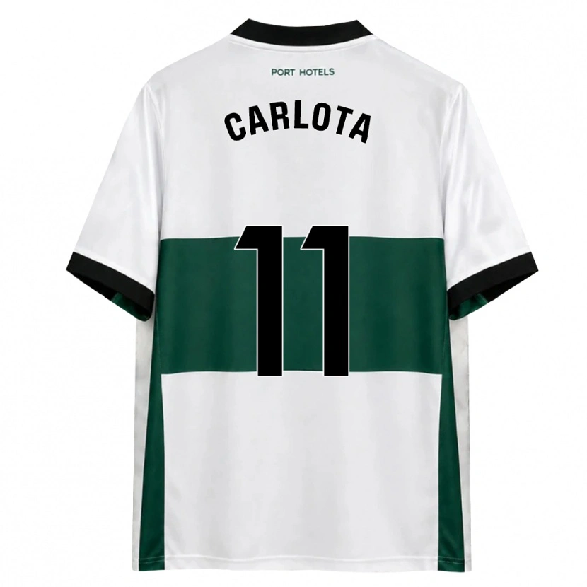 Danxen Mujer Camiseta Carlota Ursua Sánchez #11 Verde Blanco Rojo 1ª Equipación 2026/27 La Camisa