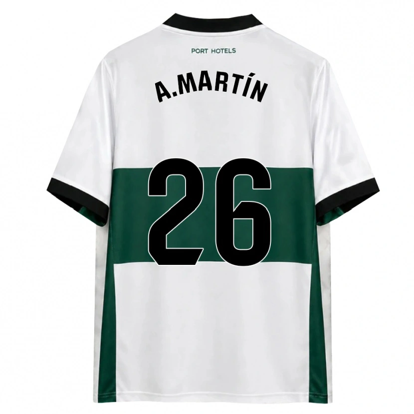 Danxen Mujer Camiseta Alejandro Martín #26 Verde Blanco Rojo 1ª Equipación 2026/27 La Camisa