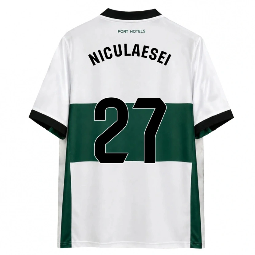 Danxen Mujer Camiseta Albert Niculăesei #27 Verde Blanco Rojo 1ª Equipación 2026/27 La Camisa