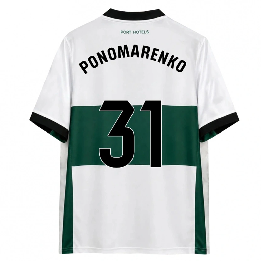 Danxen Mujer Camiseta Borys Ponomarenko #31 Verde Blanco Rojo 1ª Equipación 2026/27 La Camisa
