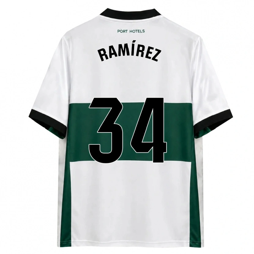 Danxen Mujer Camiseta Jalmar Ramírez #34 Verde Blanco Rojo 1ª Equipación 2026/27 La Camisa