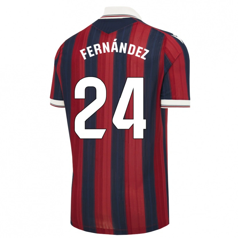 Danxen Mujer Camiseta Thiago Fernández #24 Azul Medianoche Rojo 1ª Equipación 2026/27 La Camisa