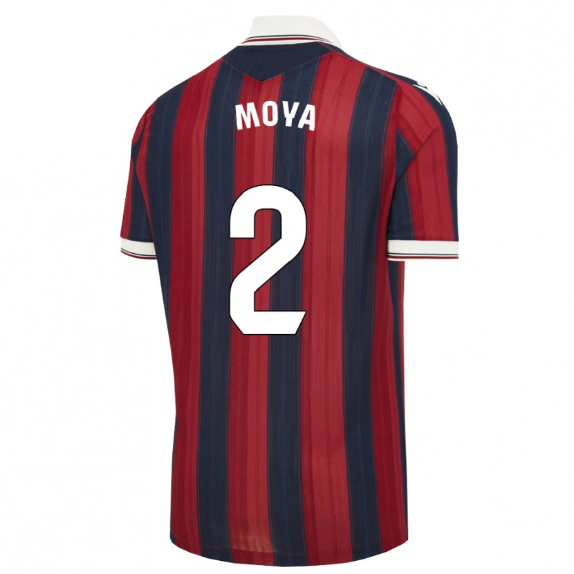 Danxen Mujer Camiseta Alejandro Moya #2 Azul Medianoche Rojo 1ª Equipación 2026/27 La Camisa
