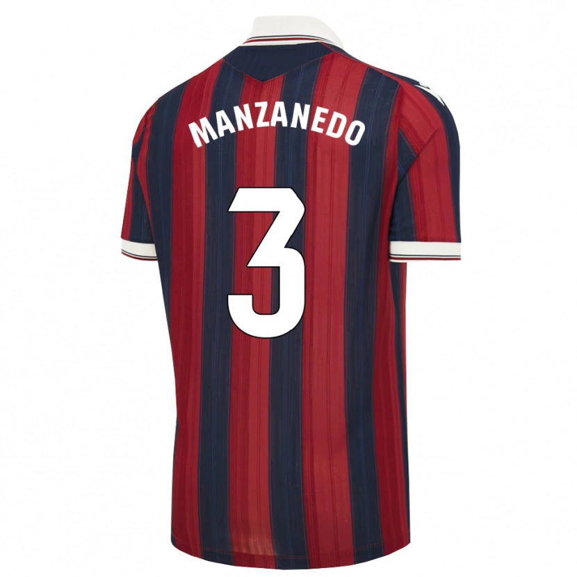 Danxen Mujer Camiseta Aitor Manzanedo #3 Azul Medianoche Rojo 1ª Equipación 2026/27 La Camisa