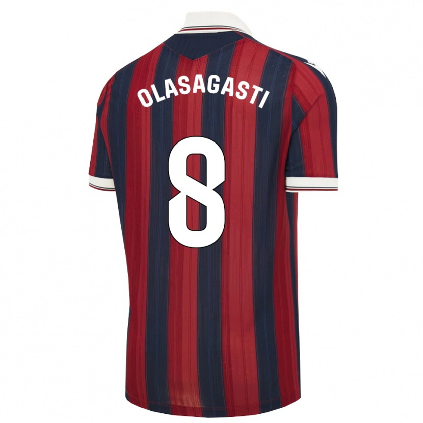 Danxen Mujer Camiseta Jon Ander Olasagasti #8 Azul Medianoche Rojo 1ª Equipación 2026/27 La Camisa