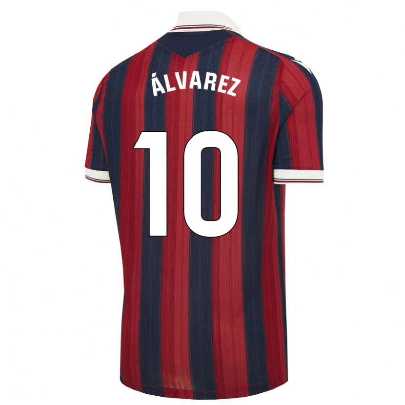 Danxen Mujer Camiseta Carlos Álvarez #10 Azul Medianoche Rojo 1ª Equipación 2026/27 La Camisa