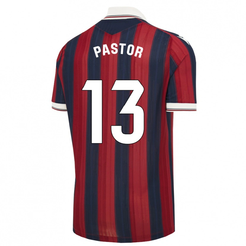 Danxen Mujer Camiseta Alfonso Pastor #13 Azul Medianoche Rojo 1ª Equipación 2026/27 La Camisa