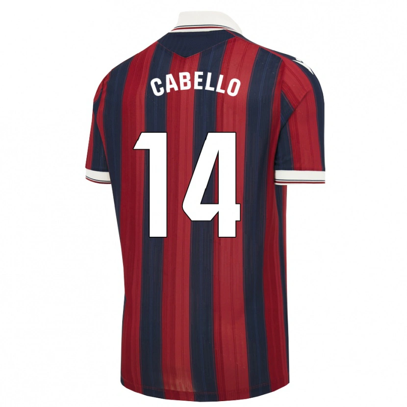 Danxen Mujer Camiseta Jorge Cabello #14 Azul Medianoche Rojo 1ª Equipación 2026/27 La Camisa