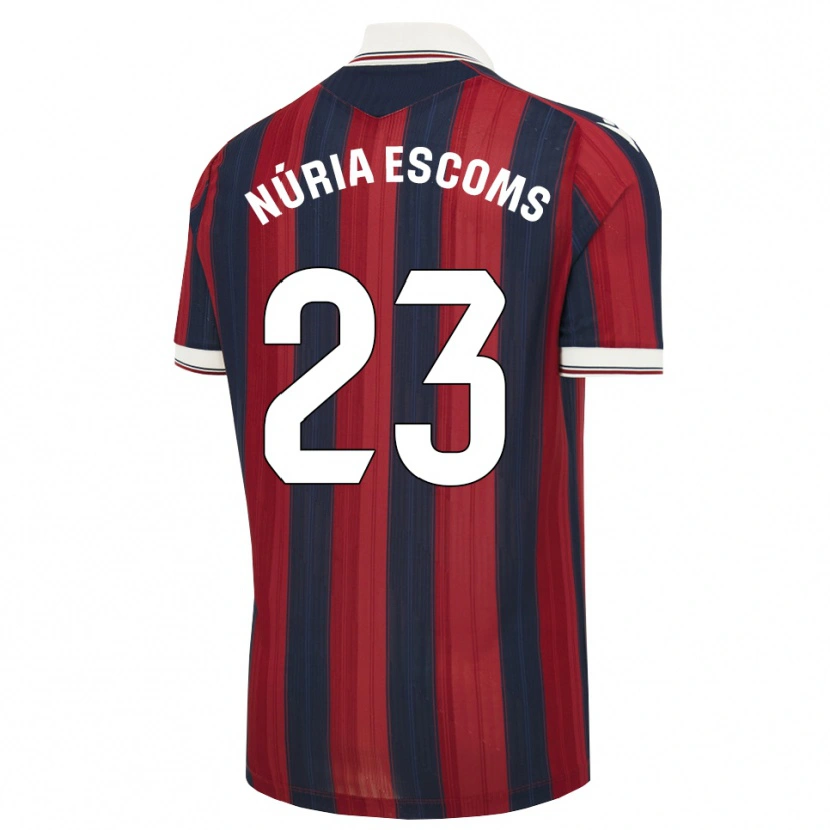 Danxen Mujer Camiseta Núria Escoms #23 Azul Medianoche Rojo 1ª Equipación 2026/27 La Camisa