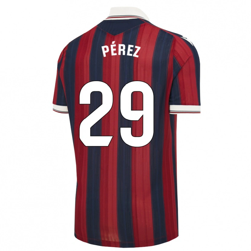 Danxen Mujer Camiseta Nacho Pérez #29 Azul Medianoche Rojo 1ª Equipación 2026/27 La Camisa