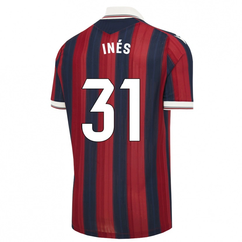 Danxen Mujer Camiseta Inés Rizo #31 Azul Medianoche Rojo 1ª Equipación 2026/27 La Camisa