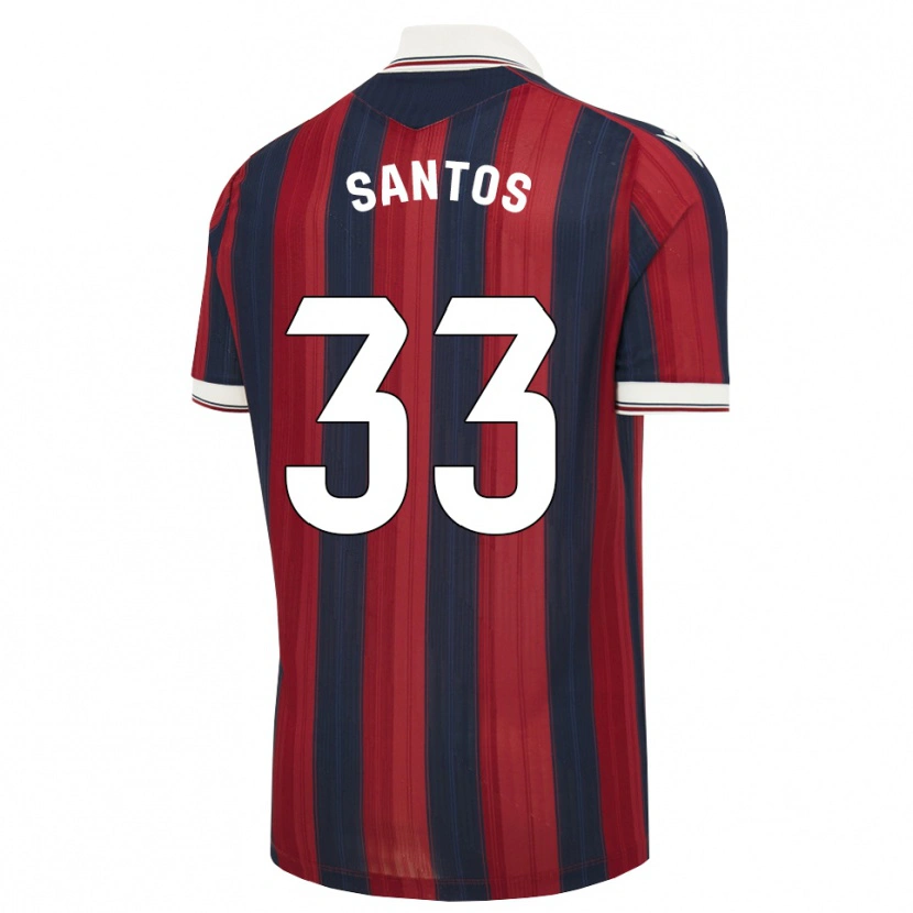 Danxen Mujer Camiseta Marc Santos #33 Azul Medianoche Rojo 1ª Equipación 2026/27 La Camisa