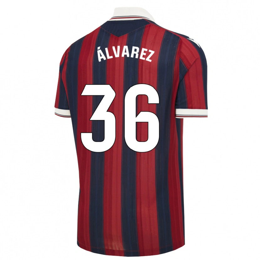 Danxen Mujer Camiseta Anna Álvarez #36 Azul Medianoche Rojo 1ª Equipación 2026/27 La Camisa