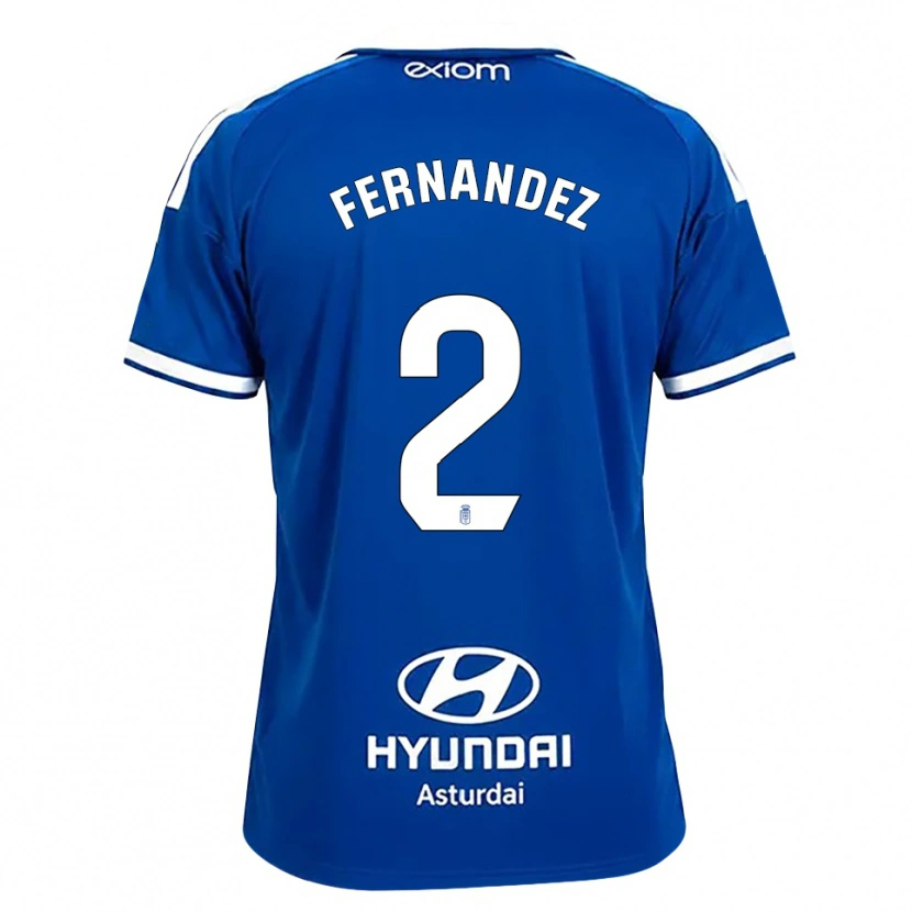Danxen Mujer Camiseta Adrián Fernández #2 Azul Mediano Blanco 1ª Equipación 2026/27 La Camisa
