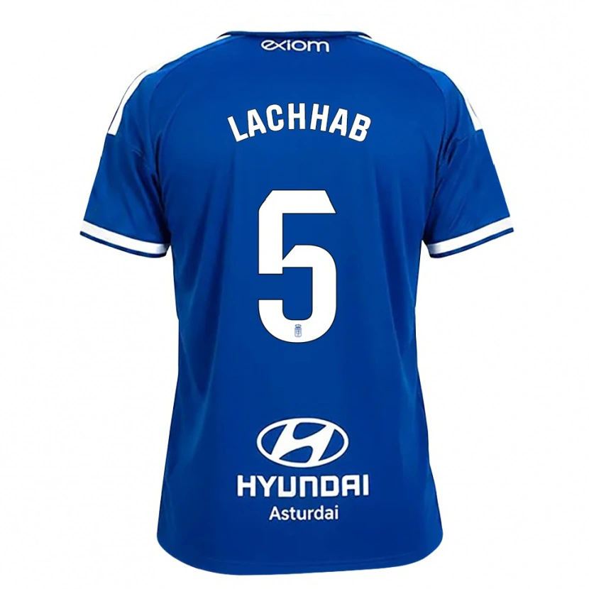 Danxen Mujer Camiseta Youness Lachhab #5 Azul Mediano Blanco 1ª Equipación 2026/27 La Camisa