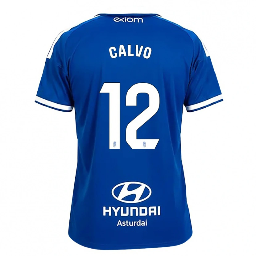 Danxen Mujer Camiseta Dani Calvo #12 Azul Mediano Blanco 1ª Equipación 2026/27 La Camisa