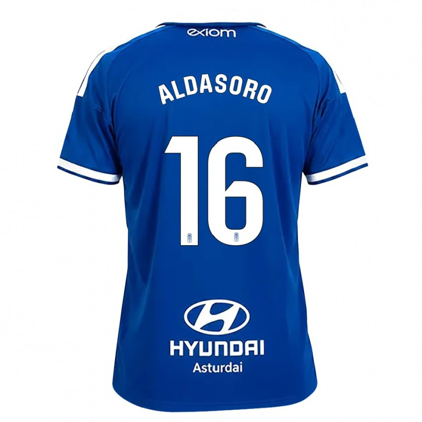 Danxen Mujer Camiseta Aritz Aldasoro #16 Azul Mediano Blanco 1ª Equipación 2026/27 La Camisa