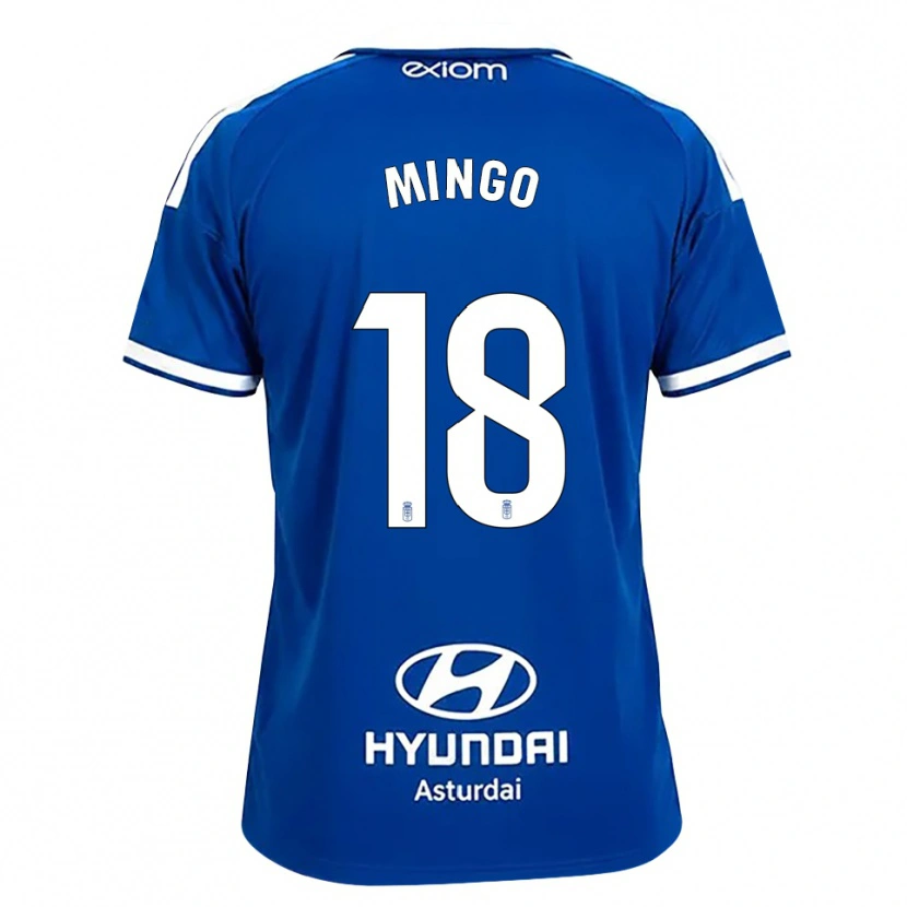 Danxen Mujer Camiseta Víctor Mingo #18 Azul Mediano Blanco 1ª Equipación 2026/27 La Camisa