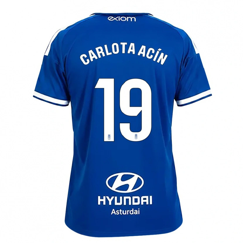 Danxen Mujer Camiseta Carlota Acin Casajus #19 Azul Mediano Blanco 1ª Equipación 2026/27 La Camisa